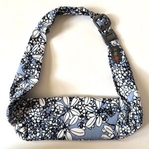 Bandi Floral Waist Belt Bag Pack Running Pocket Blue White Adjustable Travel